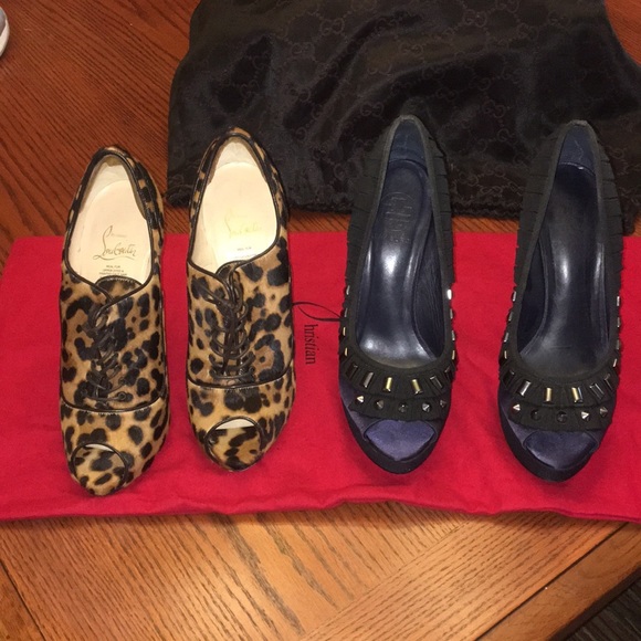 Christian louboutin booties & Tory Burch heels - Picture 2 of 8